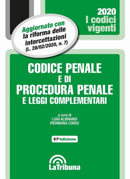 Codice penale e di procedura penale e leggi complementari - copertina