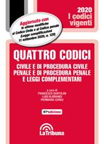 Quattro codici. Civile e di procedura civile, penale e di procedura penale e leggi complementari