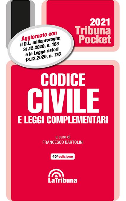 Codice civile e leggi complementari 2021 - copertina