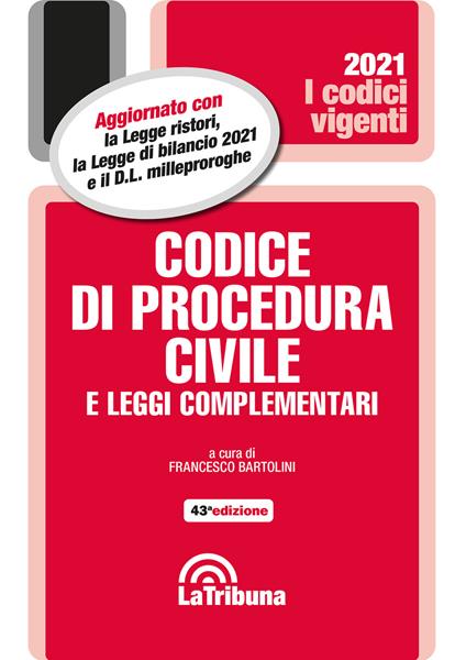 Codice di procedura civile e leggi complementari - copertina