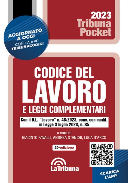 Codice del lavoro e leggi complementari - copertina