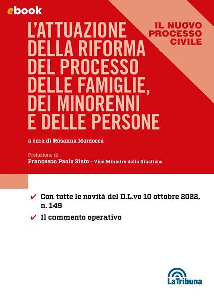 L' attuazione della riforma del processo delle famiglie, dei minorenni e delle persone - Rosanna Marzocca - ebook