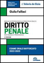 Manuale di preparazione alla prima prova orale di diritto penale sostanziale e processuale. Esame orale rafforzato