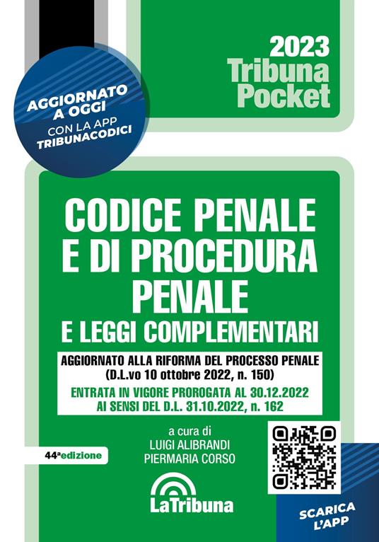 Codice penale e di procedura penale e leggi complementari. Con App Tribunacodici - copertina