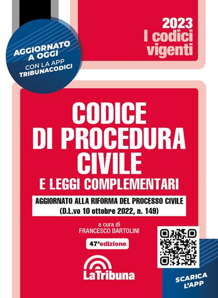 Codice di procedura civile e leggi complementari. Con App Tribunacodici - copertina