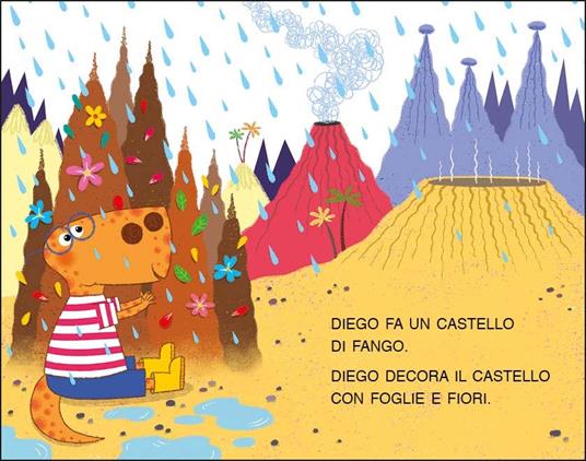 Un bagno caldo per Diego il dinosauro. Stampatello maiuscolo. Ediz. a colori - Raffaella Bolaffio - 4