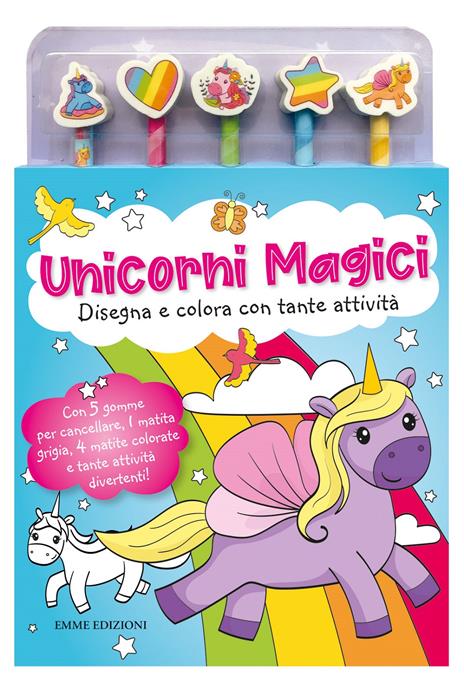 Unicorni magici. Libro da colorare. Ediz. illustrata. Con gadget - copertina