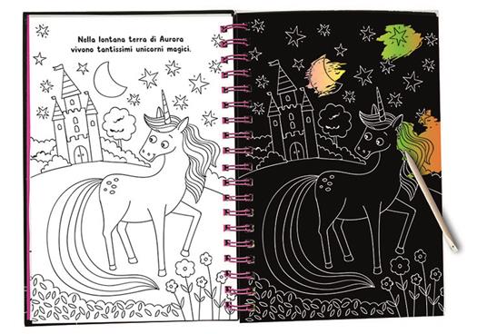 Unicorni magici. Libro da colorare. Ediz. illustrata. Con gadget - Libro -  Emme Edizioni - A pagine aperte