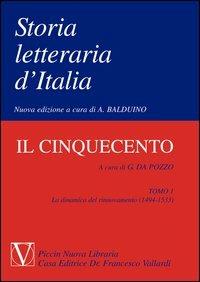 Storia letteraria d'Italia. Il Cinquecento - copertina