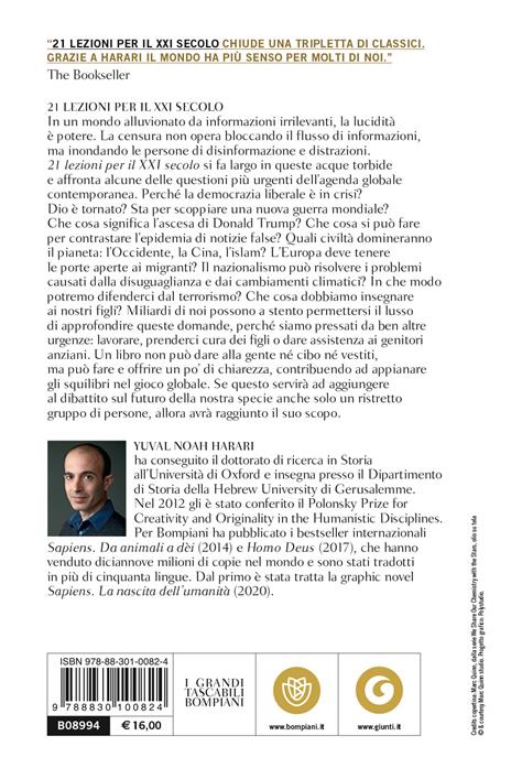 21 lezioni per il XXI secolo - Yuval Noah Harari - 2