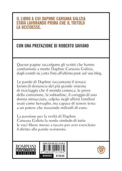 Di' la verità anche se la tua voce trema - Daphne Caruana Galizia - 2