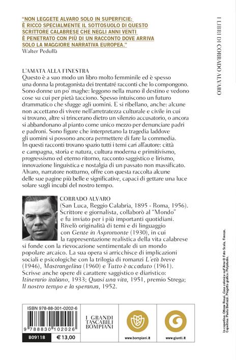 L' amata alla finestra - Corrado Alvaro - Libro - Bompiani - Tascabili  narrativa | IBS