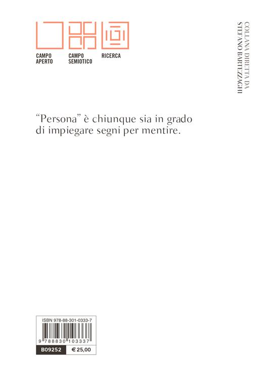 Persona. Soggettività nel linguaggio e semiotica dell'enunciazione - Claudio Paolucci - 2