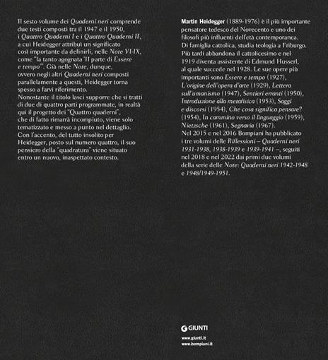 Quattro quaderni I e II. Quaderni neri 1947-1950 - Martin Heidegger - 2