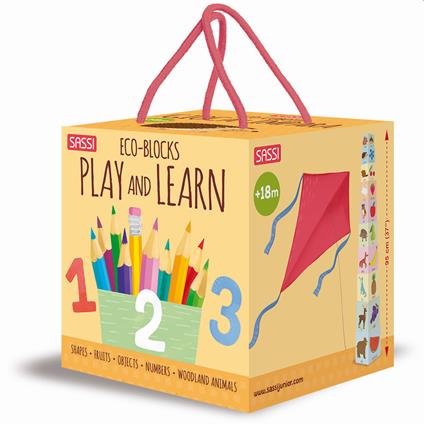 Play and learn. Numbers, shapes, colors, animals. Eco-blocks. Ediz. a colori - Mathew Neil - copertina