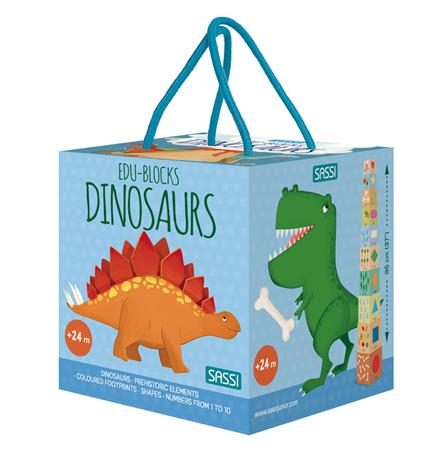 Dinosaurs. Edu-blocks. Ediz. a colori. Con gadget - Ester Tomè,Matteo Gaule - copertina