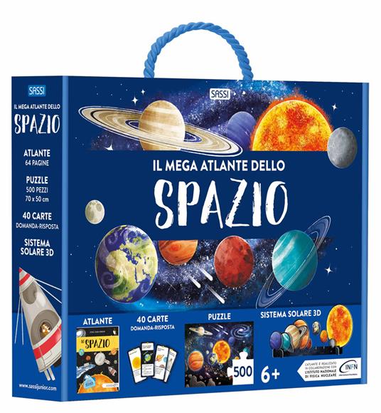 Il mega atlante dello spazio. Nuova ediz. Con puzzle. Con 40 Carte - Irena Trevisan,Valentina Bonaguro - copertina