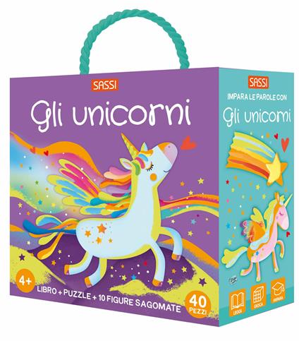 Gli unicorni. Q-box. Con 10 figure sagomate. Con puzzle - Matteo Gaule - copertina