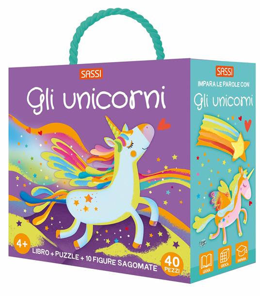 Gli unicorni. Q-box. Con 10 figure sagomate. Con puzzle - Matteo Gaule - copertina