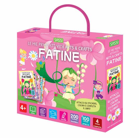 Fatine. Le mie prime attività arts & crafts. Ediz. a colori. Con penna speciale da ricalco. Con 100 sticker. Con 200 trasferibili - Giulia Meneguzzo - copertina