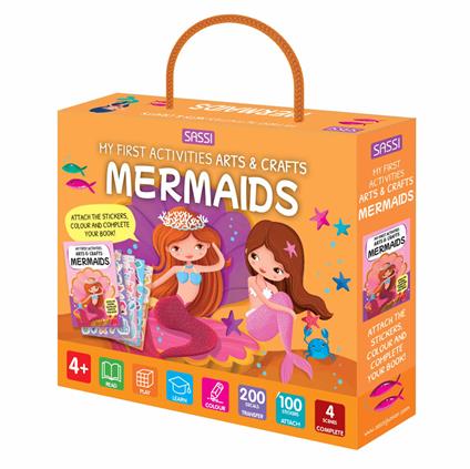 Mermaids. My first activities arts & crafts. Ediz. a colori. Con 200 decals. Con 4 scenes. Con 100 stickers - Irena Trevisan - copertina