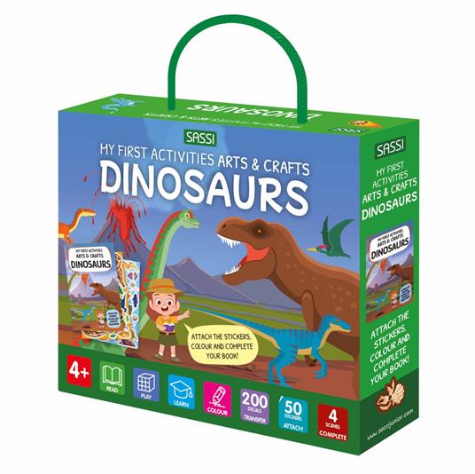 Dinosaurs. My first activities arts & crafts. Ediz. a colori. Con 200 decals. Con 4 scenes. Con 50 stickers - Ester Tomè - copertina
