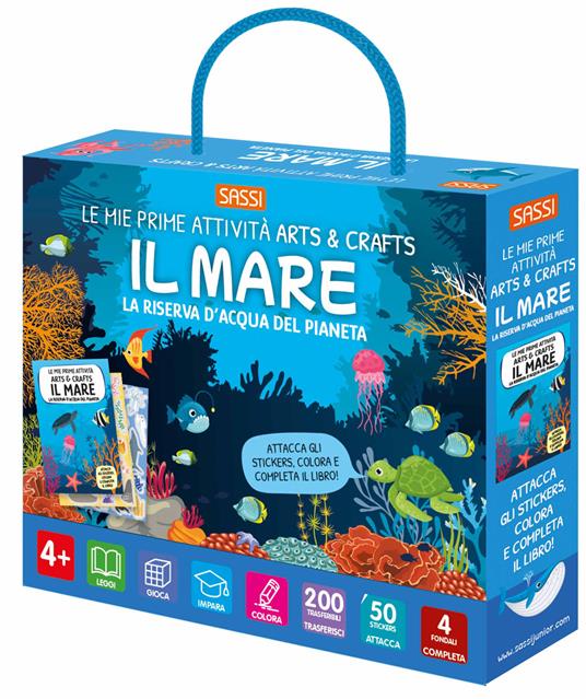 Il mare. Le mie prime attività arts & crafts. Ediz. a colori. Con 4 fondali. Con 50 stickers. Con 200 traferibili - Matteo Gaule,Giulia Meneguzzo - copertina