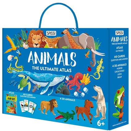 The ultimate atlas. Animals. Nuova ediz. Con 40 carte. Con puzzle - Giulia Pesavento - copertina