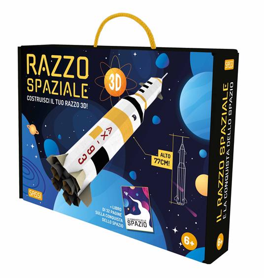 Il razzo spaziale 3D. Costruisci il tuo razzo! Ediz. a colori. Con  modellino - Alberto Borgo - Ester Tomè - - Libro - Sassi - Sassi junior