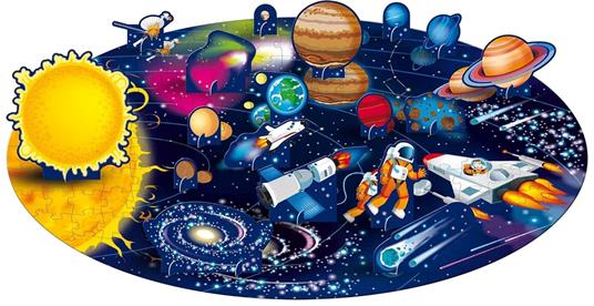 Space. The solar system. Travel, learn and explore. Libro puzzle. Ediz. a colori. Con oval puzzle. Con 18 special figures. Con Poster - Matteo Gaule,Nadia Fabris - 5