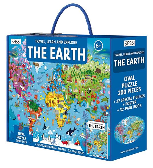 The Earth. Travel, learn and explore. Nuova ediz. Con oval puzzle. Con 32 special figures. Con Poster - Ester Tomè - copertina