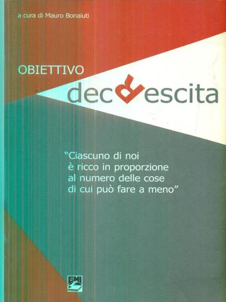 Obiettivo decrescita - Mauro Bonaiuti - copertina