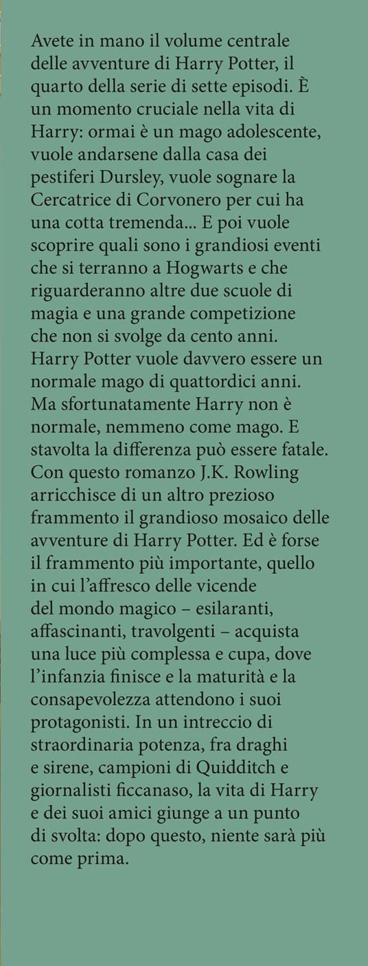 Harry Potter e il calice di fuoco - Prima Edizione : J. K. Rowling:  : Libri