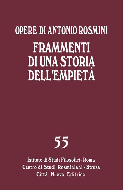 Frammenti di una storia dell'empietà - Antonio Rosmini - copertina