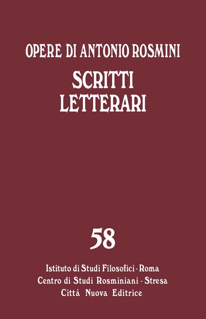 Scritti letterari - Antonio Rosmini - copertina