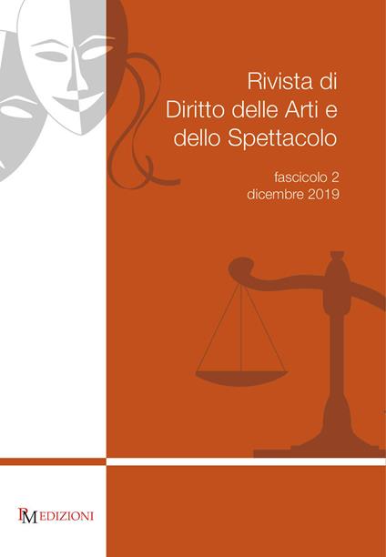 Rivista di diritto delle arti e dello spettacolo (2019). Vol. 2: Dicembre - copertina