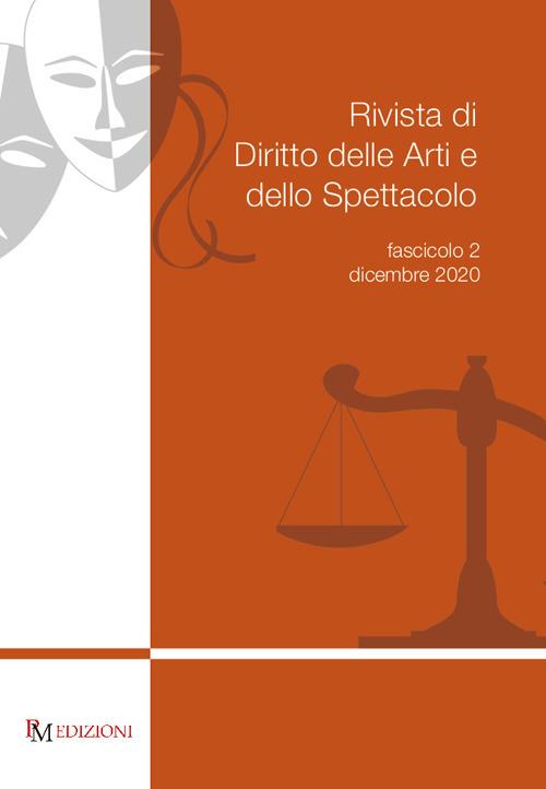 Rivista di diritto delle arti e dello spettacolo (2020). Vol. 2 - copertina