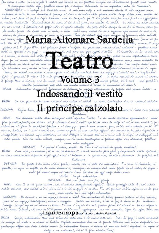 Teatro. Vol. 3: Indossando il vestito-Il principe calzolaio - Maria Altomare Sardella - copertina