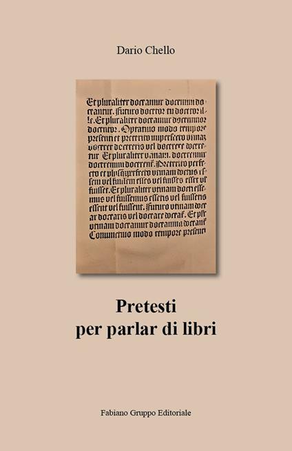 Pretesti per parlar di libri - Dario Chello - copertina