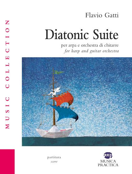 Diatonic suite. Per arpa e orchestra di chitarre. Partitura - Flavio Gatti - copertina