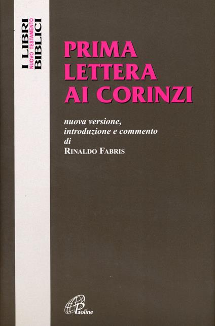 Prima lettera ai Corinzi - Rinaldo Fabris - copertina
