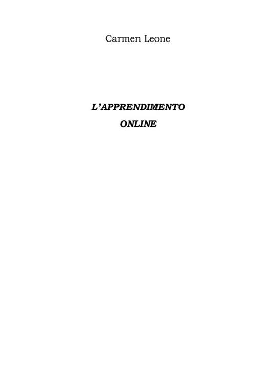 L' apprendimento online - Carmen Leone - ebook