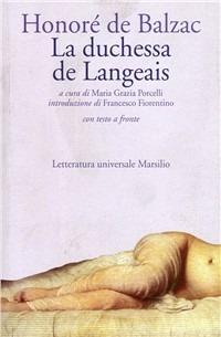 La duchessa de Langeais - Honoré de Balzac - copertina