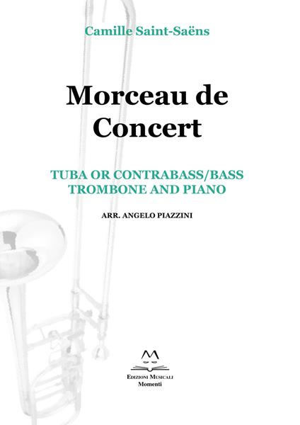 Morceau de concert. Tuba or contrabass/bass trombone and piano. Spartito - Camille Saint-Saëns - copertina