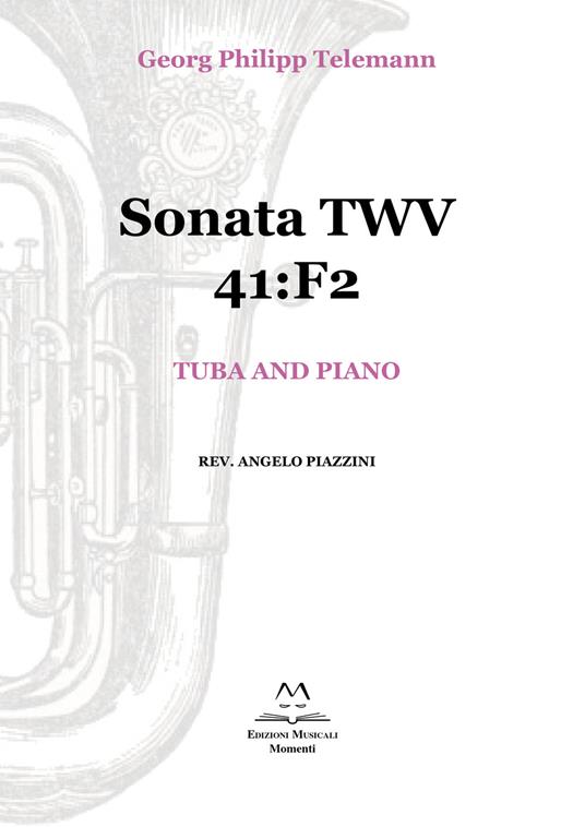 Sonata TWV 41:F2. Tuba and piano. Spartito - Georg Philipp Telemann - copertina