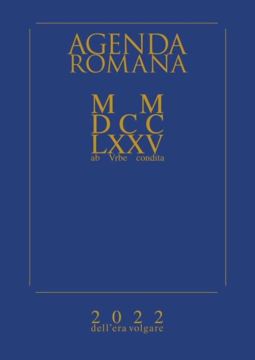 Agenda romana settimanale MMDCCLXXV A.V.C. (2022 dell'era volgare) - copertina