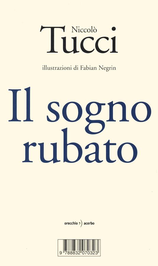 Il sogno rubato - Niccolò Tucci - copertina