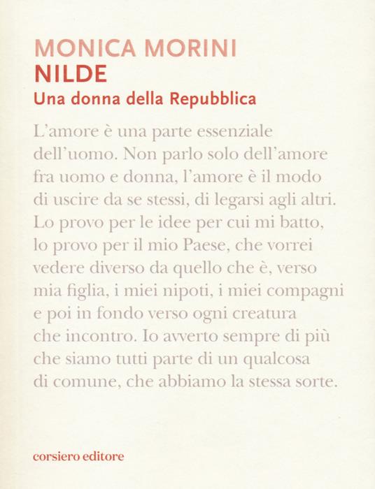 Nilde. Una donna della Repubblica. Monologo teatrale. In scena - Monica Morini - copertina