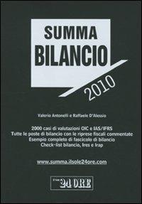 Summa bilancio 2010 - Valerio Antonelli,Raffaele D'Alessio - copertina