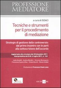 Tecniche e strumenti per il procedimento di mediazione - copertina